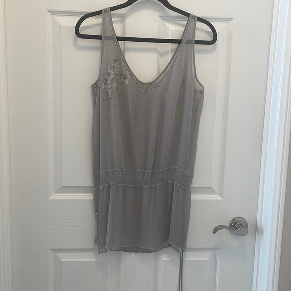 Twelfth Street by Cynthia Vincent Sheer Embroidered Sleeveless Tunic Dress - Picture 2 of 4